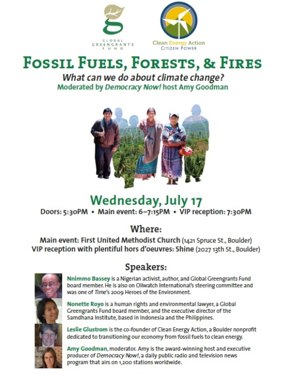 Fossil Fues, Forests, and Fires Flyer